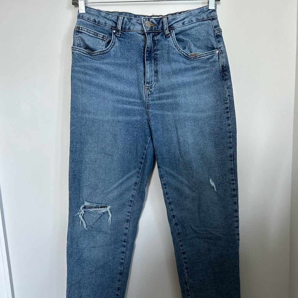 Cotton On straight leg distressed jeans